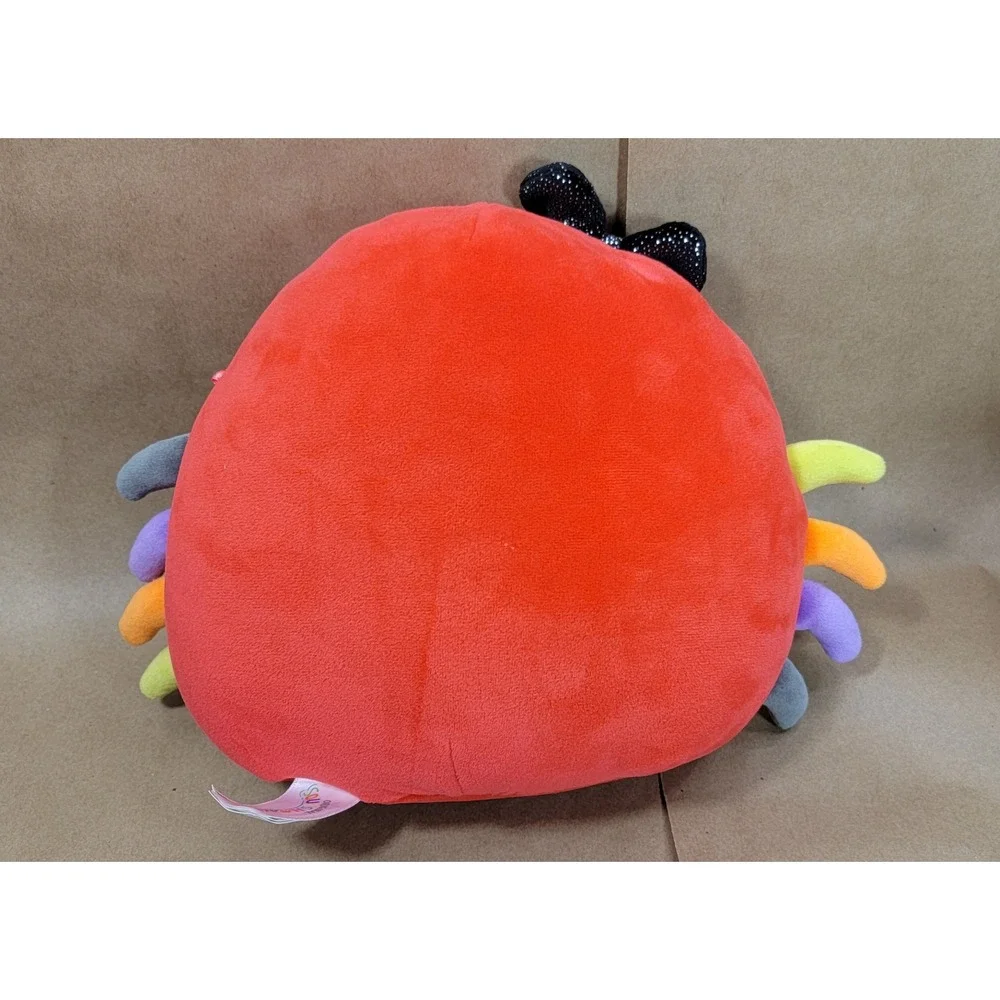 Squishmallows Bella the Spider Red Rainbow Legs Sparkle Belly Halloween 8in